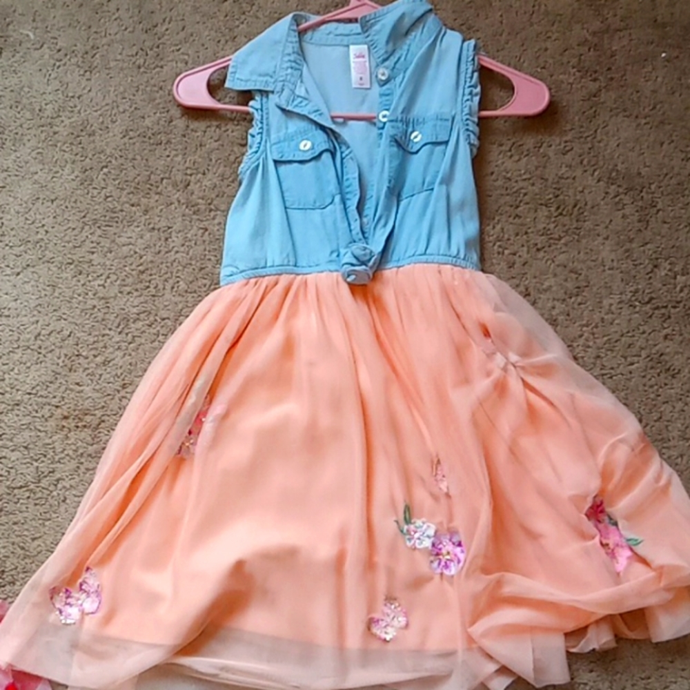Pink Denem Justice Dress